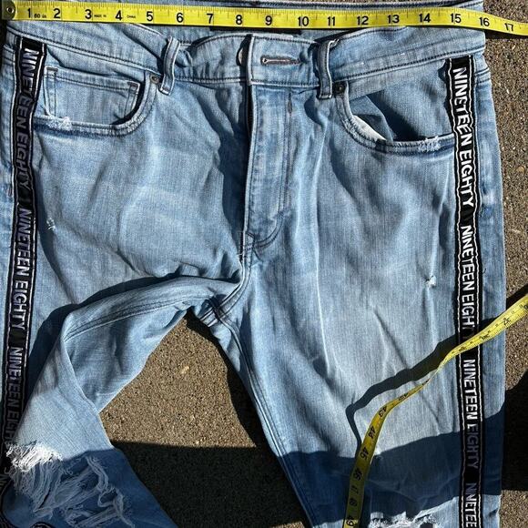 Express Nineteen Eighty jeans, distressed, women's size 28 - Picture 6 of 12